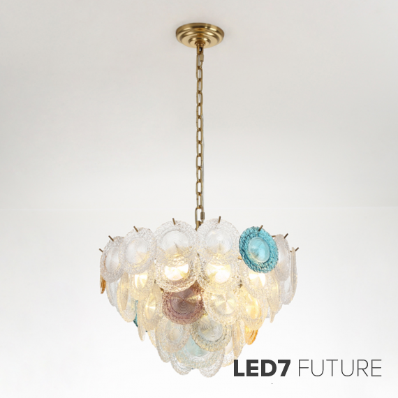 Loft Industry Modern - Rainbow Round Chandelier